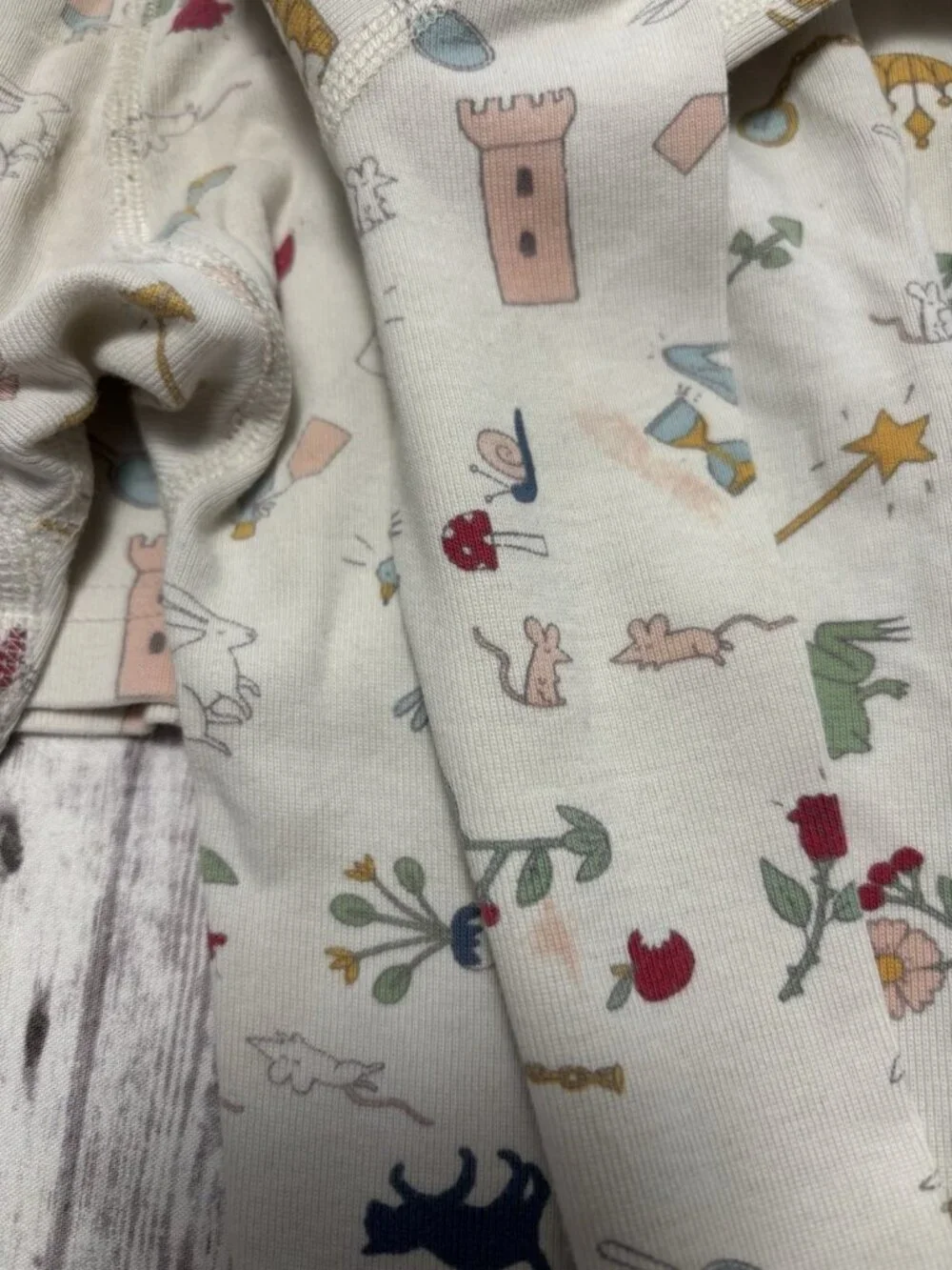 Hanna Andersson Girl's Pajama Pants Castle Frog Crown Print‎ 3T Snug Fit